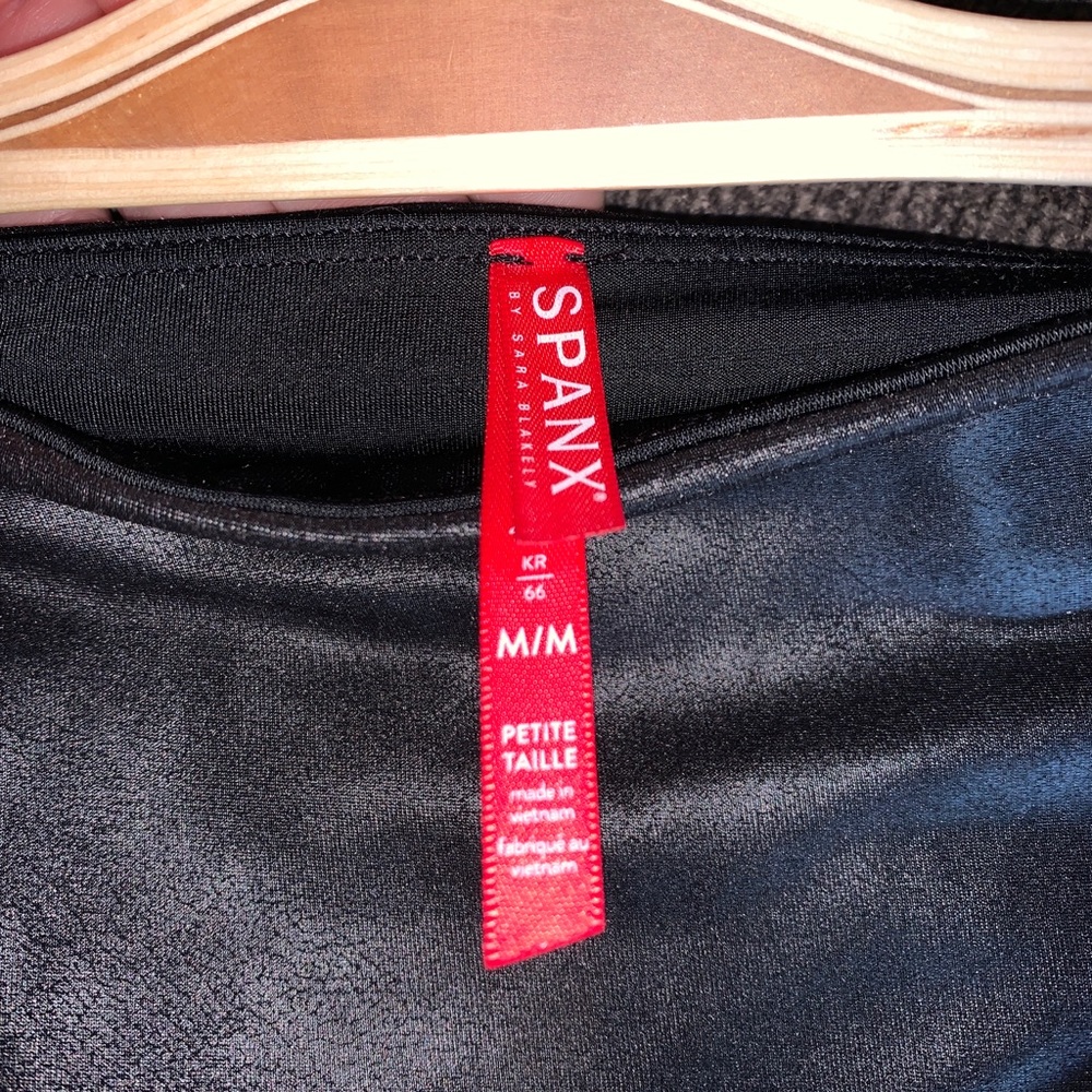 Spanx Faux Leather Leggings - Petite